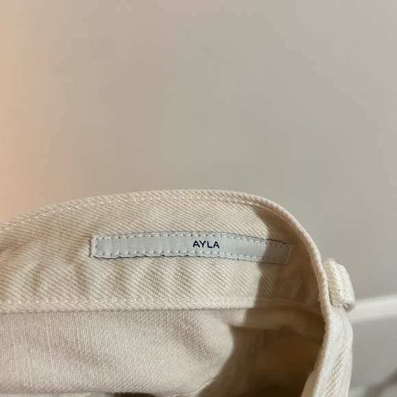 Citizens of Humanity Ayla Raw Hem Crop Almondette Cream Size 28 - Picture 9 of 16